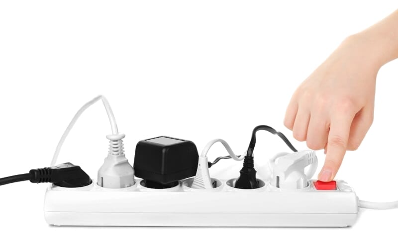 Use smart power strips or just turn your power strip off when devices are not in use - 9 Tips for Saving Energy at Home - LightsOnline Blog