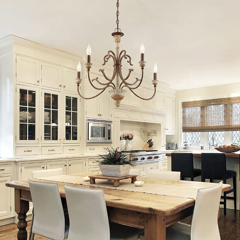 French country chandeliers - Savoy House Sabine - LightsOnline Blog