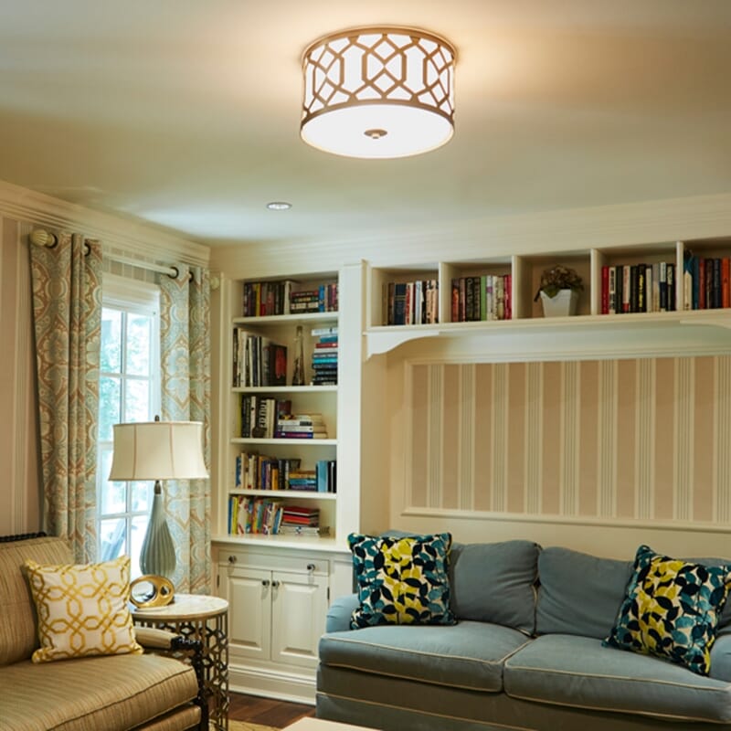 How to light a room with a low ceiling - try a flush mount light - LightsOnline Blog