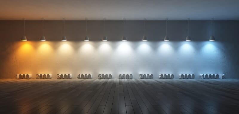 Example of color temperatures side by side - LightsOnline Blog