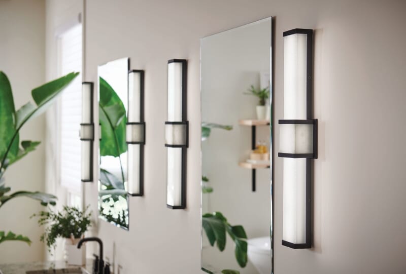 Hinkley Pietra - The right way to use bathroom sconces - LightsOnline.com