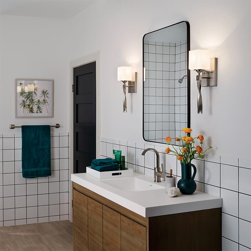 Kichler Marette - The right way to use bathroom sconces - LightsOnline.com