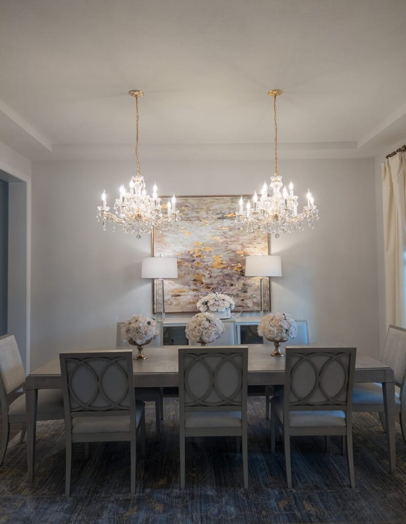 Two chandeliers - Set the tone in your dining room - LightsOnline.com Blog