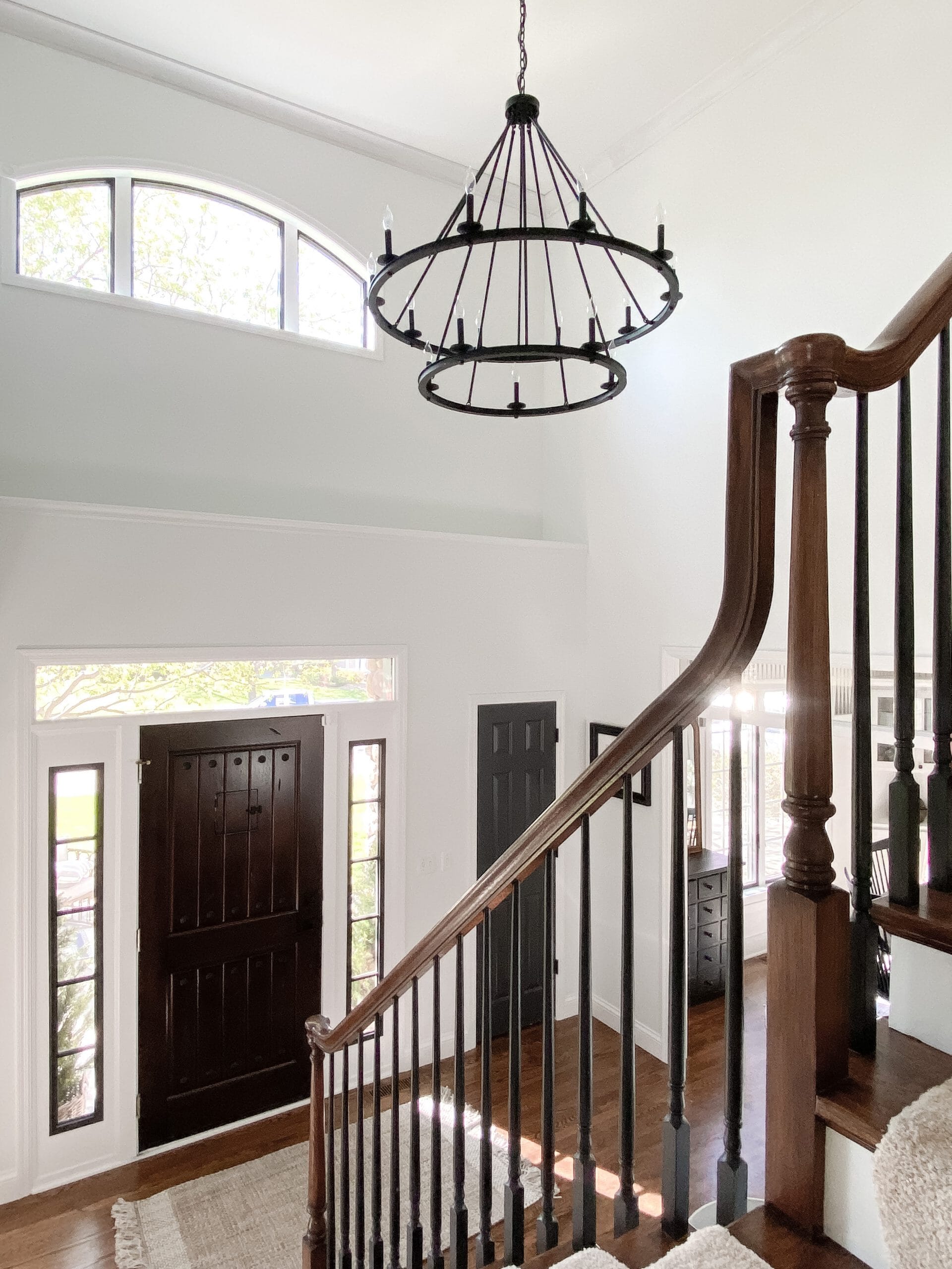 Light your foyer to create a great first impression.