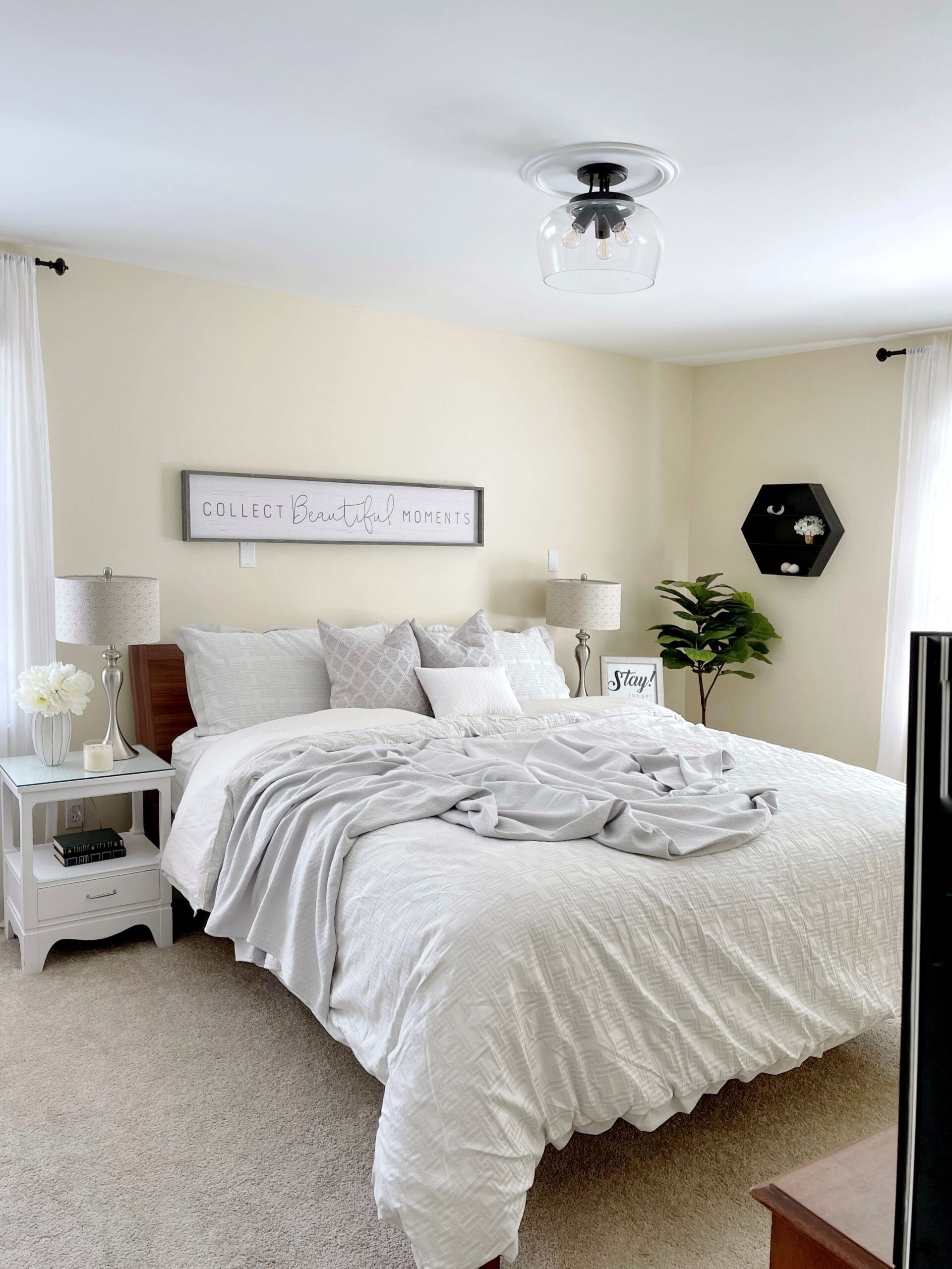 Light your guest bedroom so your guests will be more comfortable.