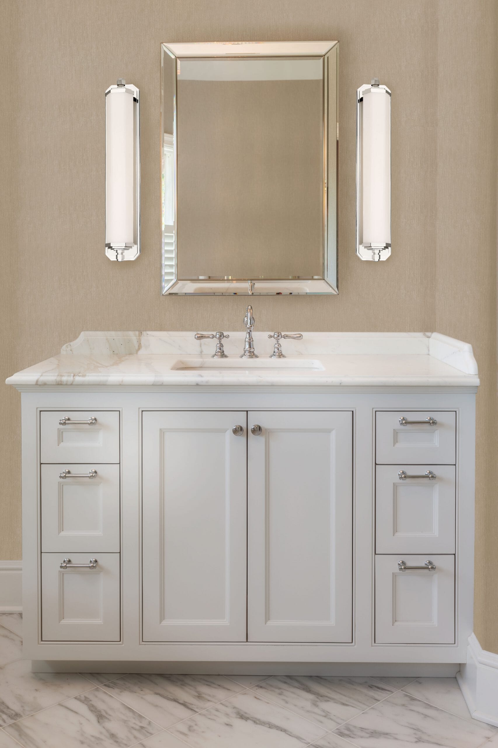 Hudson Valley McLean - The right way to use bathroom sconces - LightsOnline.com