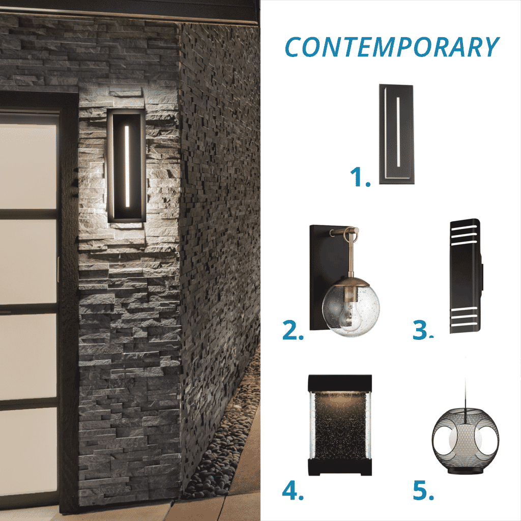 Contemporary style outdoor lights - 5 Outdoor Lighting Styles and Ideas - Lights Online Blog