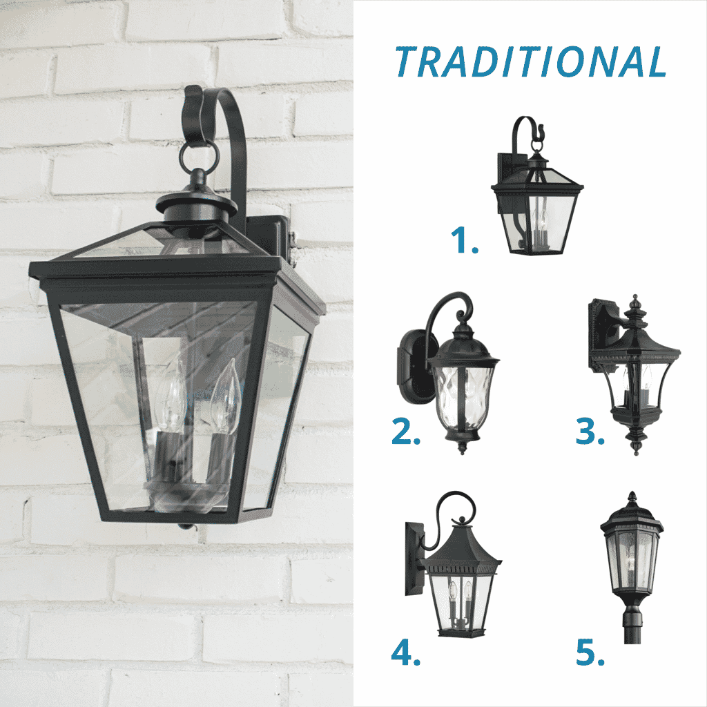 Traditional style outdoor lights - 5 Outdoor Lighting Styles and Ideas - Lights Online Blog