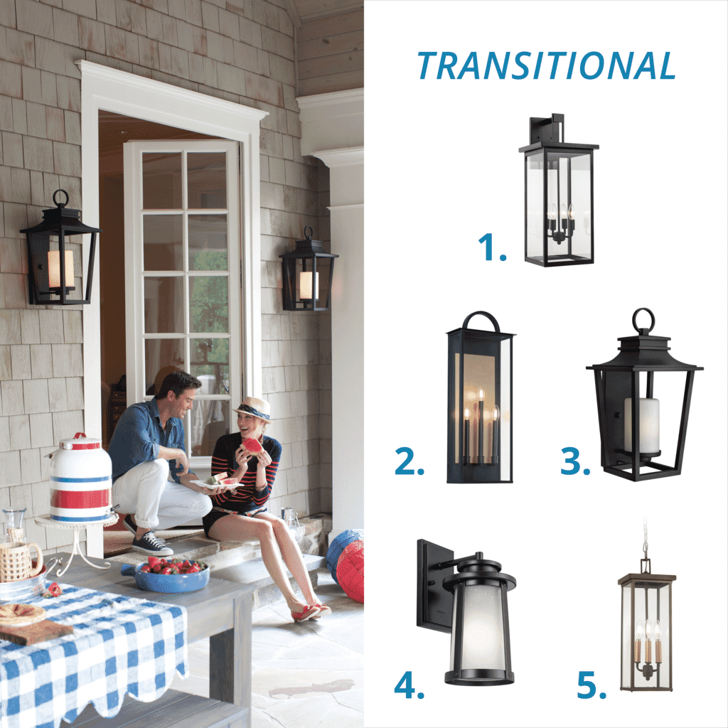 Transitional style outdoor lights - 5 Outdoor Lighting Styles and Ideas - Lights Online Blog