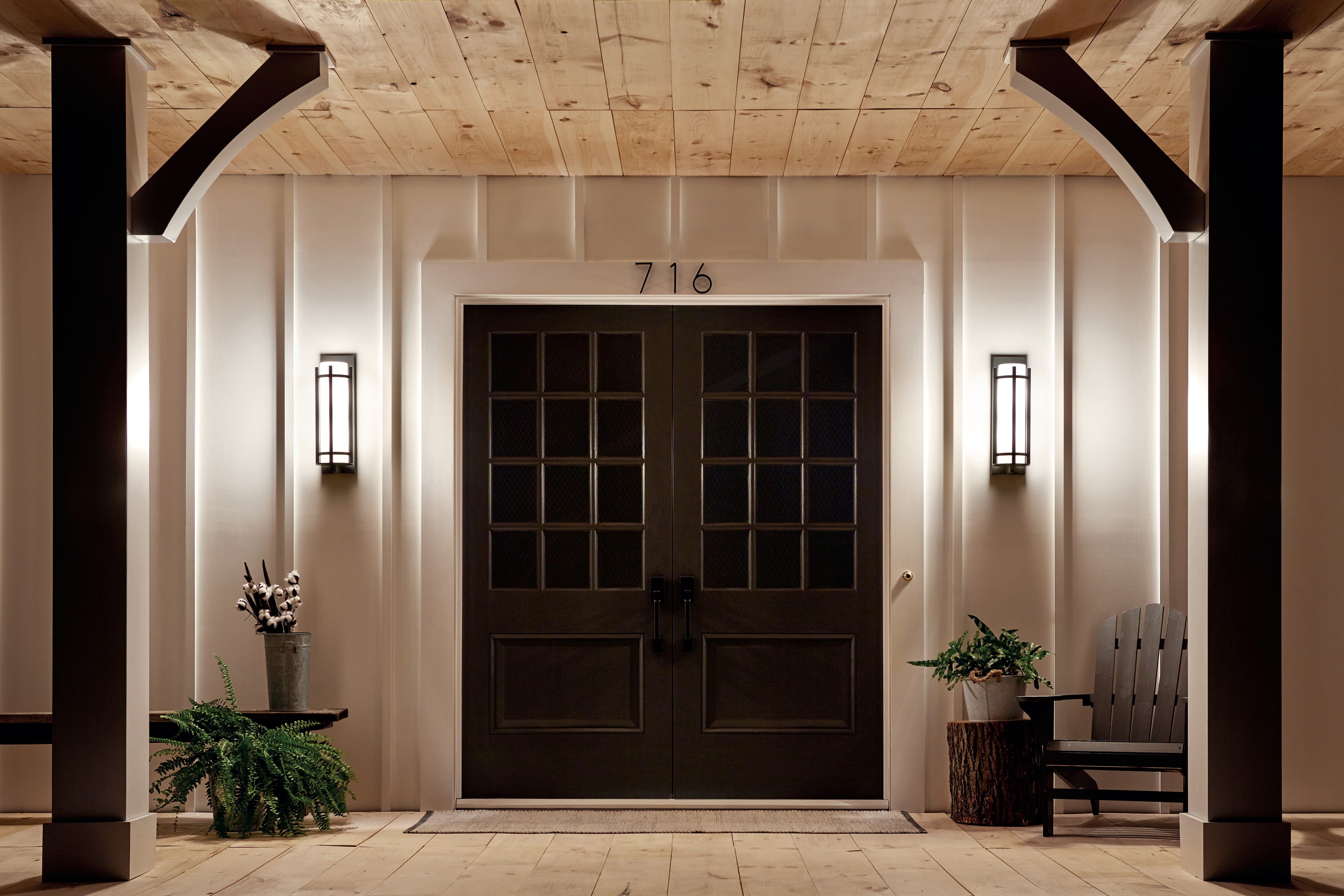 Wall Lights on a front porch