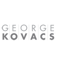 George Kovacs brand logo, text-only style