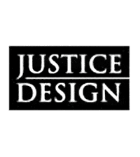 Justice Design brand image logo, simple and clean design