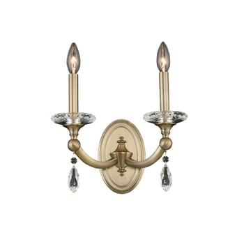 Allegri Floridia 2-Light 13" Wall Sconce in Matte Brushed Champagne Gold
