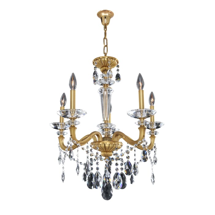 Allegri Jolivet 5-Light Traditional Chandelier in Historic Brass Allegri Jolivet 5-Light Traditional Chandelier in Historic Brass
