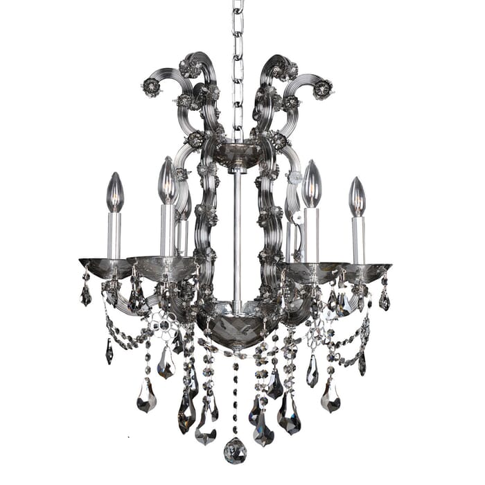 Allegri Brahms 6-Light Contemporary Chandelier in Chrome Allegri Brahms 6-Light Contemporary Chandelier in Chrome