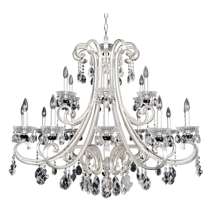Allegri Bedetti 18-Light Modern Chandelier in Two Tone Silver Allegri Bedetti 18-Light Modern Chandelier in Two Tone Silver