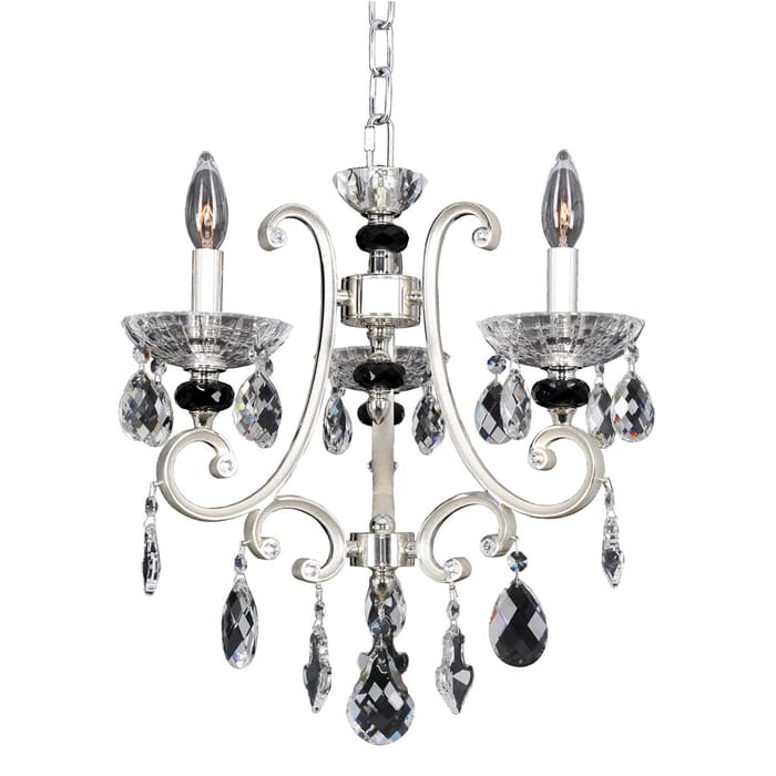 Allegri Bedetti 3-Light Modern Chandelier in Two Tone Silver Allegri Bedetti 3-Light Modern Chandelier in Two Tone Silver