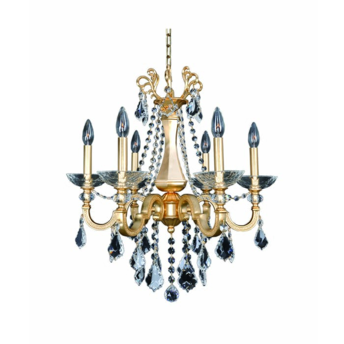 Allegri Barret 6-Light Traditional Chandelier in French Gold - 24K Allegri Barret 6-Light Traditional Chandelier in French Gold - 24K