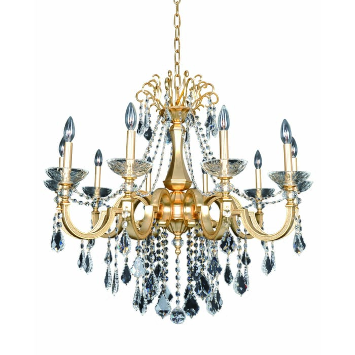 Allegri Barret 10-Light Traditional Chandelier in French Gold - 24K Allegri Barret 10-Light Traditional Chandelier in French Gold - 24K