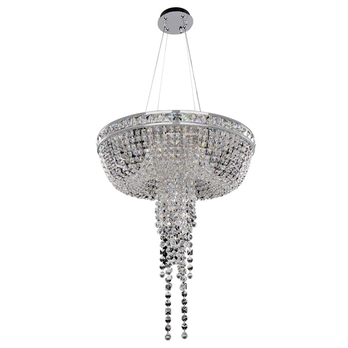 Allegri Cascata 6-Light Pendant Light in Chrome Allegri Cascata 6-Light Pendant Light in Chrome
