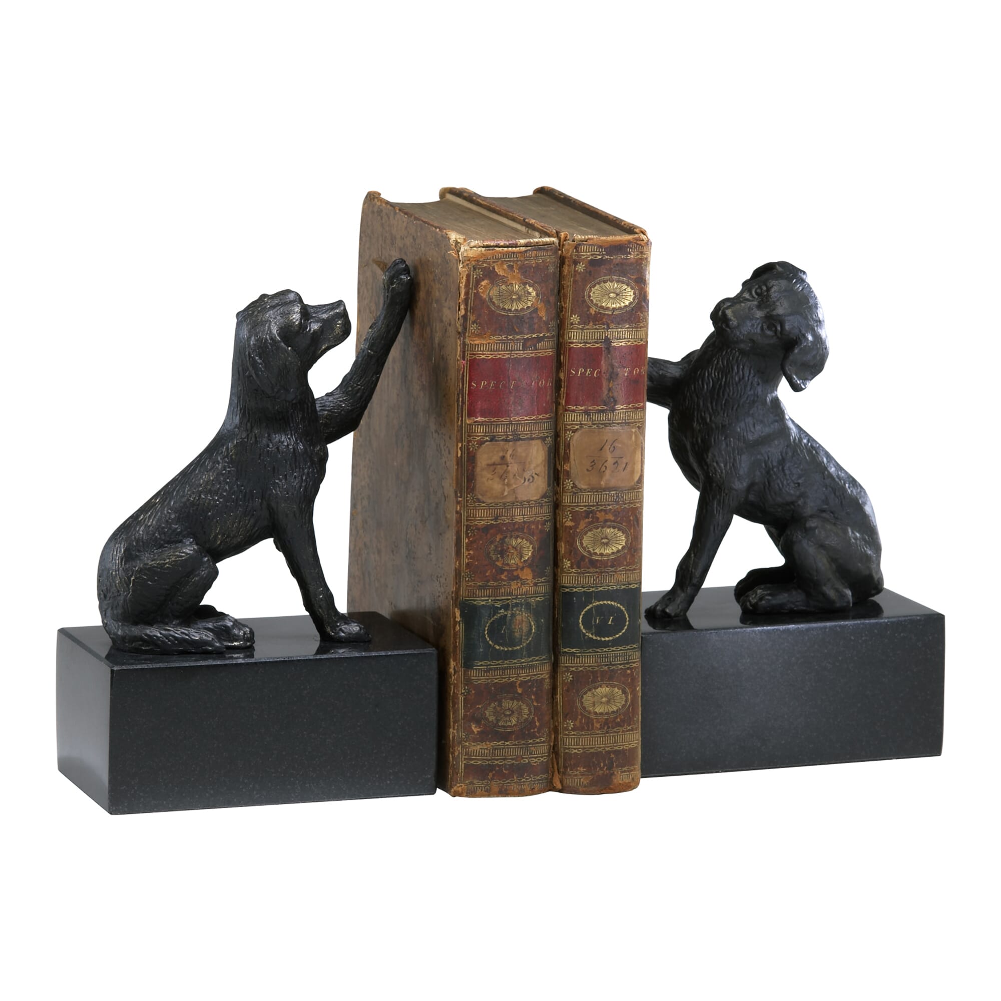 Dog Bookends S/2 in Old World