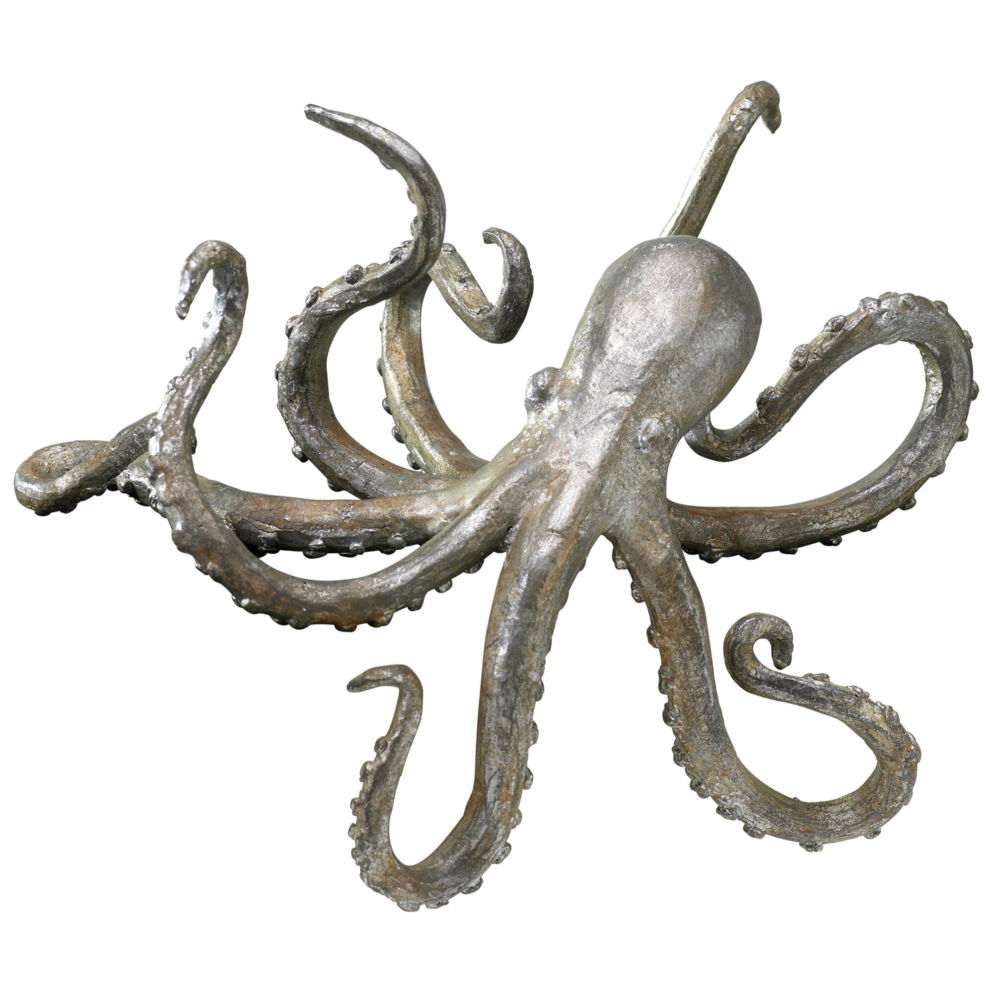 Octopus Shelf Decor in Pewter