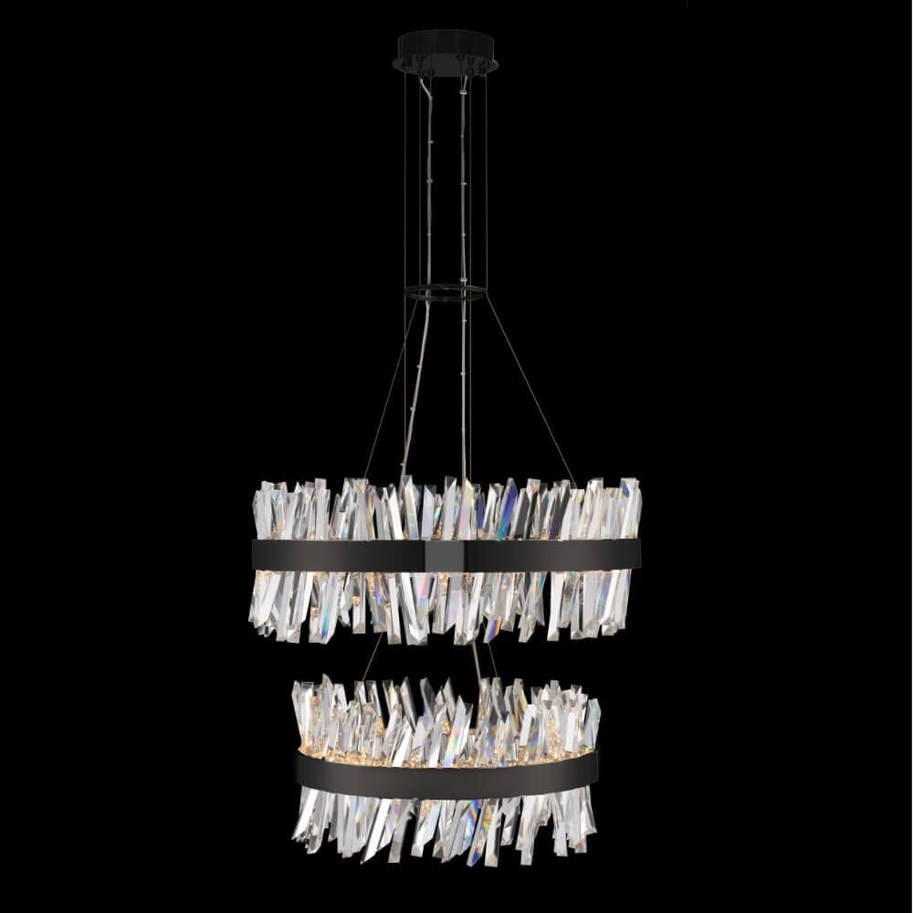 Matte Balck LED Pendant from the Glacier Collection