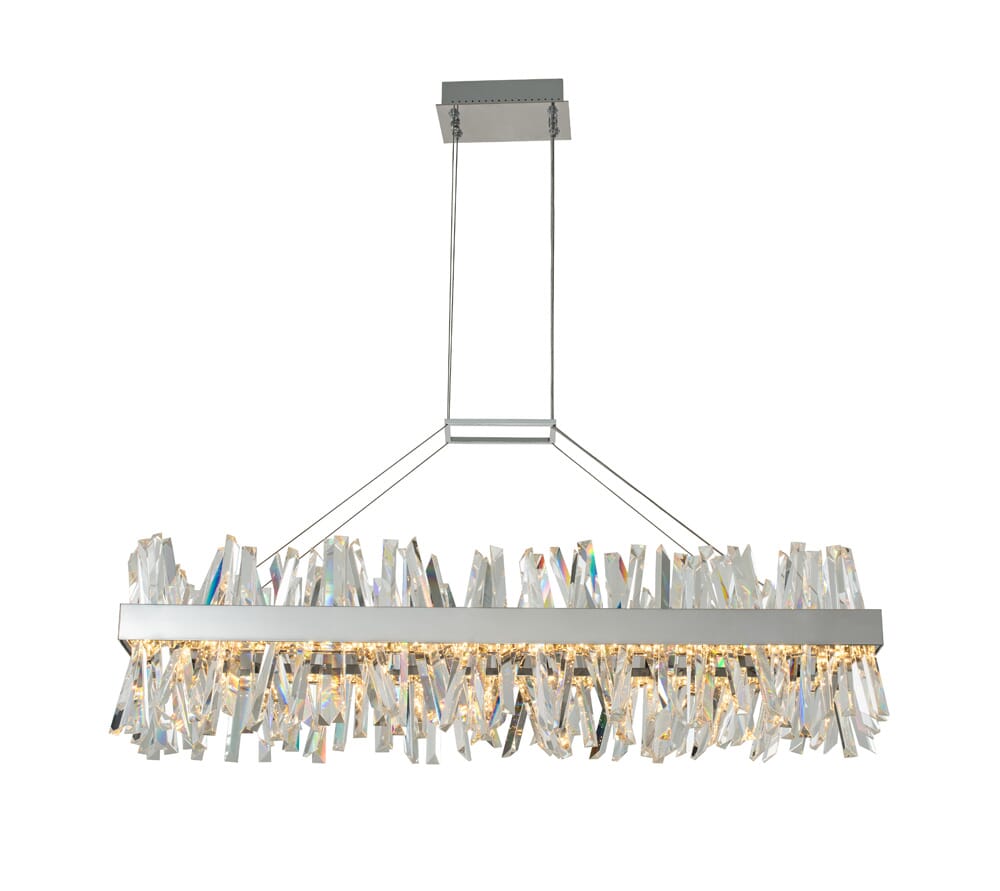 Allegri Glacier Kitchen Island Light in Polished Chrome