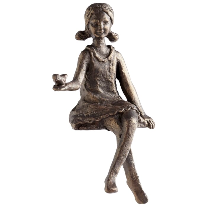 Cyan Design Girl Shelf Figurine in Oiled Bronze Cyan Design Girl Shelf Figurine in Oiled Bronze