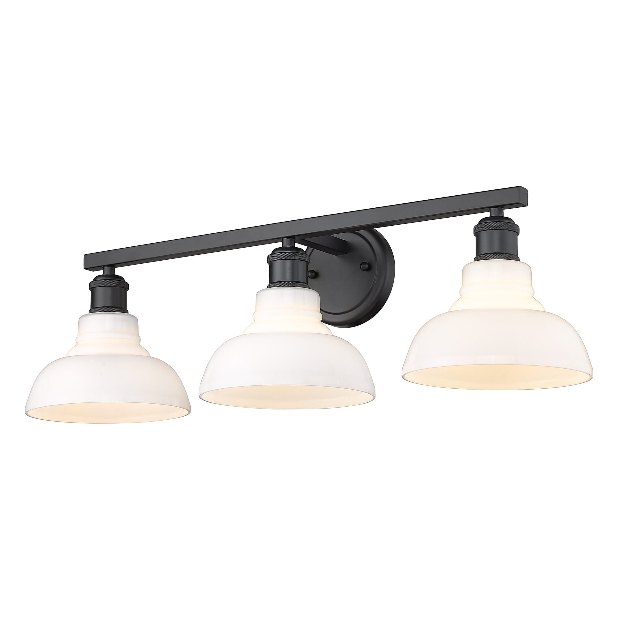 Golden Carver Bathroom Vanity Light in Matte Black