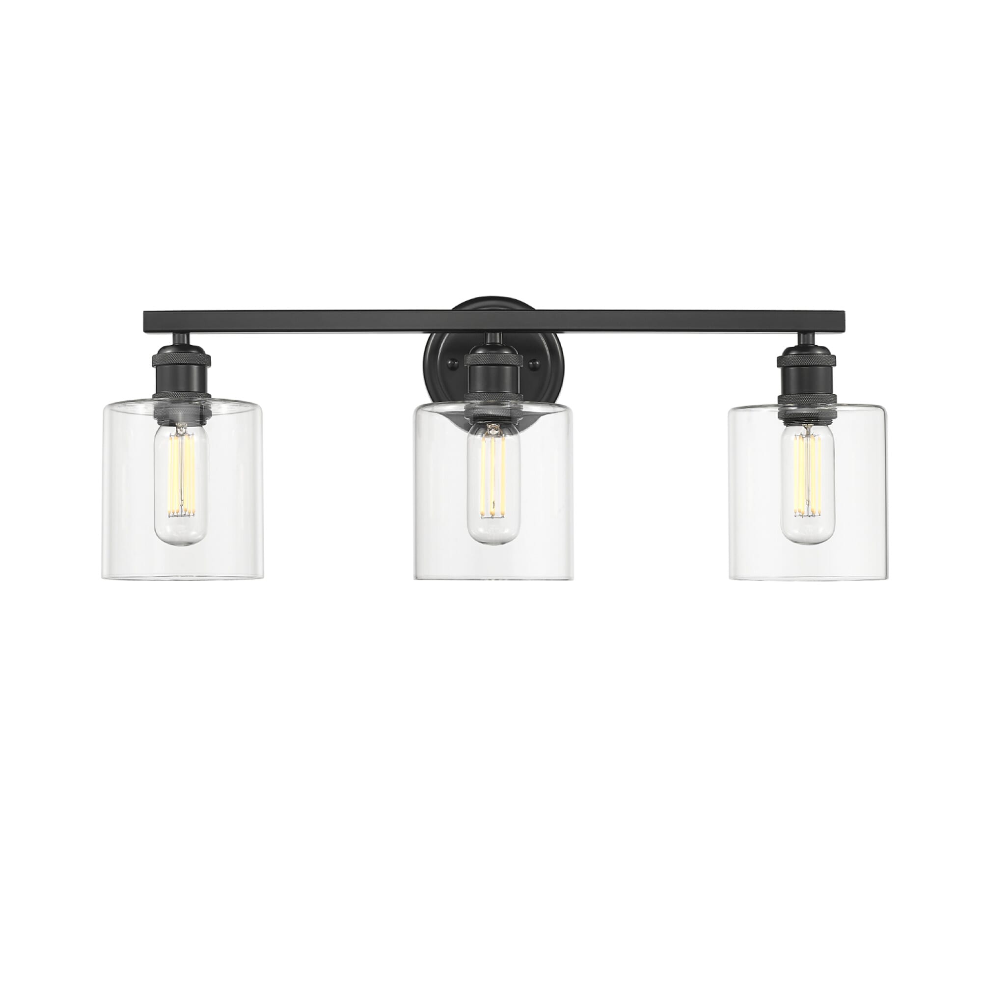 Golden Fisher 3-Light Bathroom Vanity Light in Matte Black