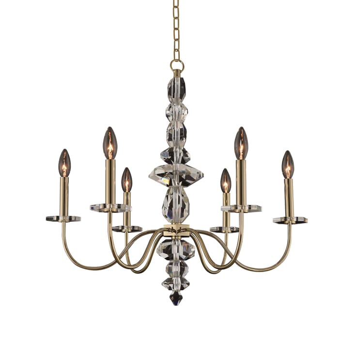 Allegri Bolivar 6-Light Modern Chandelier in Champagne Gold Allegri Bolivar 6-Light Modern Chandelier in Champagne Gold