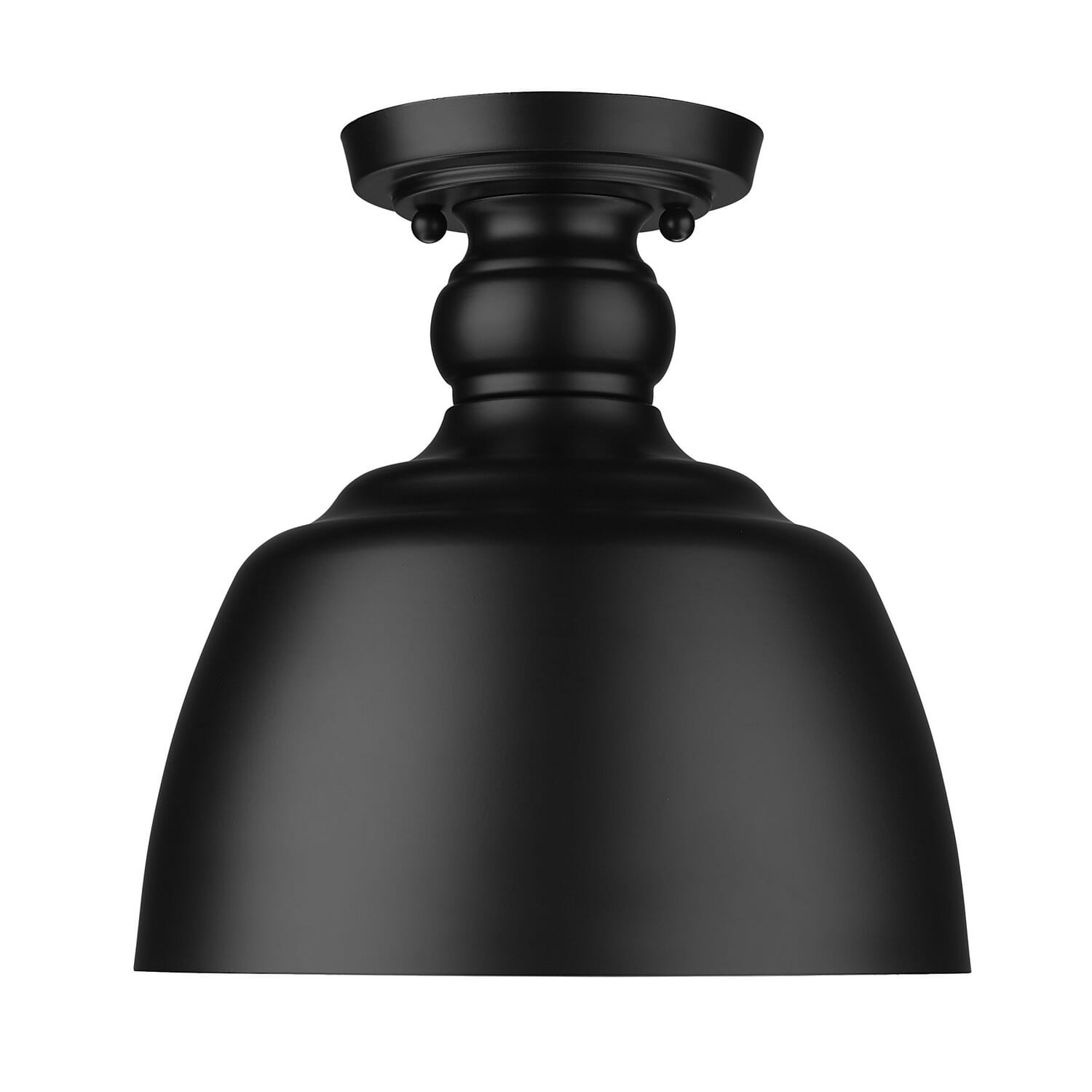 Matte Black One Light Flush Mount from the Holmes BLK Collection