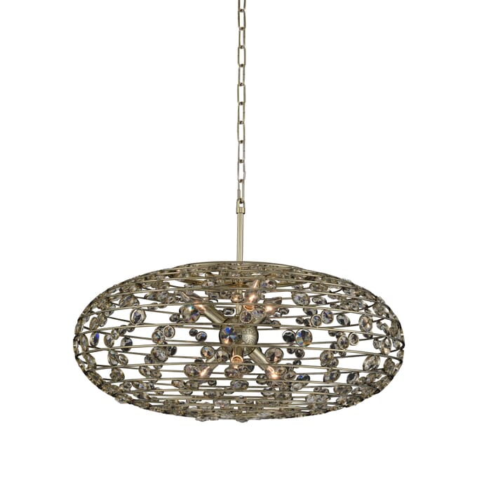 Allegri Gemini 6-Light Pendant Light in Champagne Gold Allegri Gemini 6-Light Pendant Light in Champagne Gold