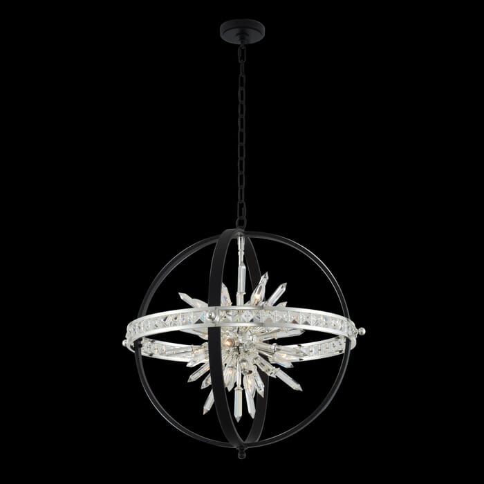 Allegri Angelo 10-Light Pendant Light in Polished Silver Allegri Angelo 10-Light Pendant Light in Polished Silver