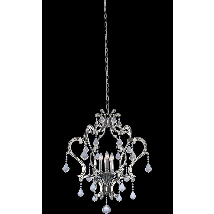 Allegri Argento 6-Light Pendant Light in Matte Black w-Polished Stainless Steel Allegri Argento 6-Light Pendant Light in Matte Black w-Polished Stainless Steel