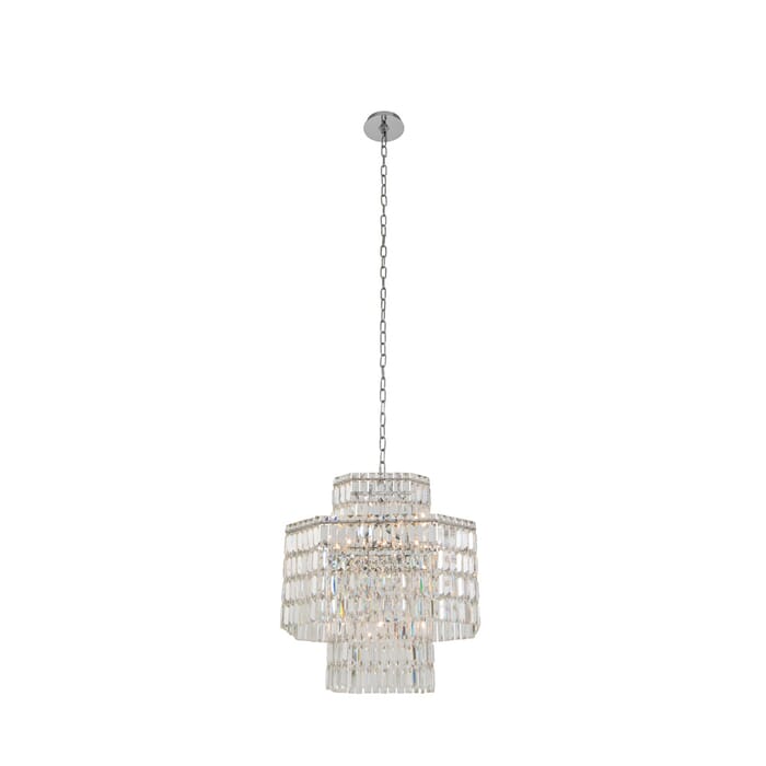 Allegri Livelli 12-Light Pendant Light in Polished Chrome Allegri Livelli 12-Light Pendant Light in Polished Chrome