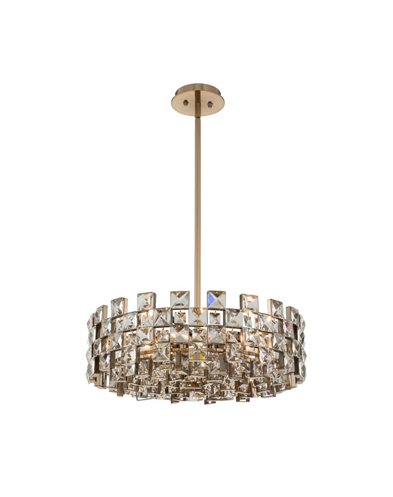 Piazze 8-Light Pendant Light in Brushed Champagne Gold