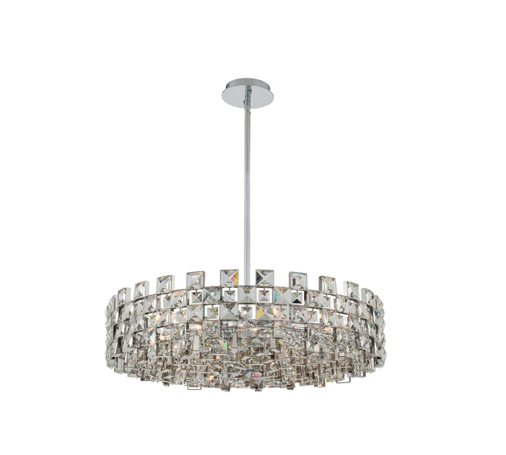 Piazze 9-Light Pendant Light in Polished Chrome