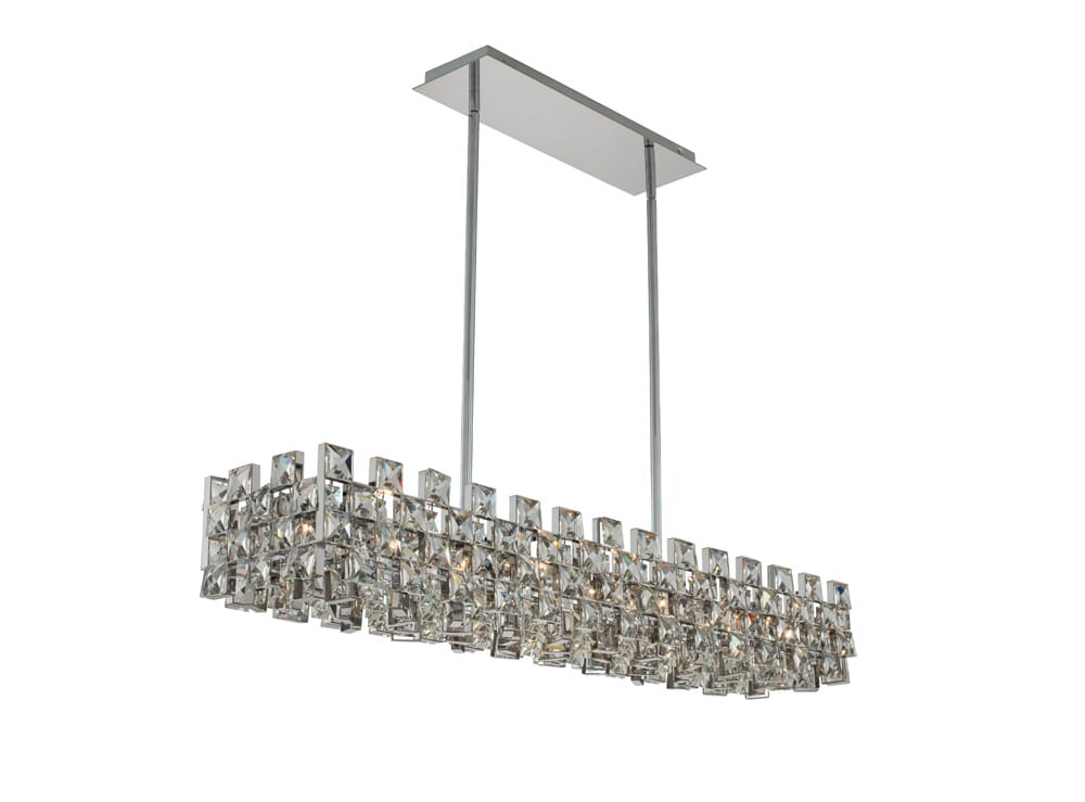 Piazze 8-Light Kitchen Island Light in Polished Chrome