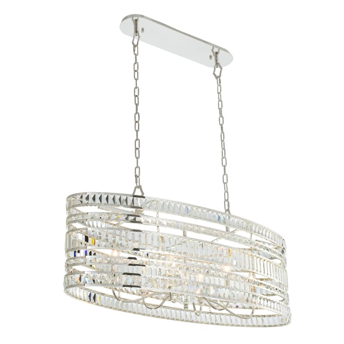 Allegri Strato 6-Light Kitchen Island Light in Polished Silver Allegri Strato 6-Light Kitchen Island Light in Polished Silver