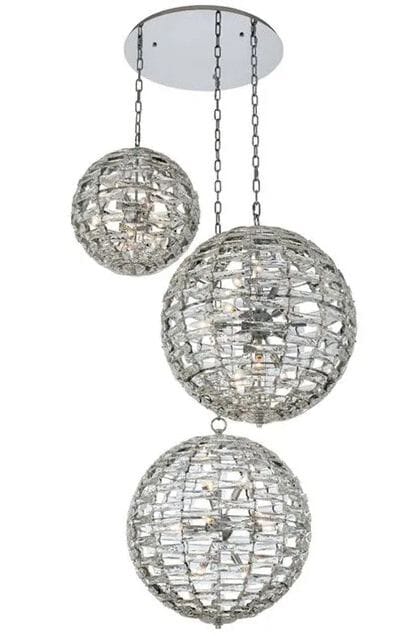 Allegri Alta 27-Light Pendant Light in Polished Chrome
