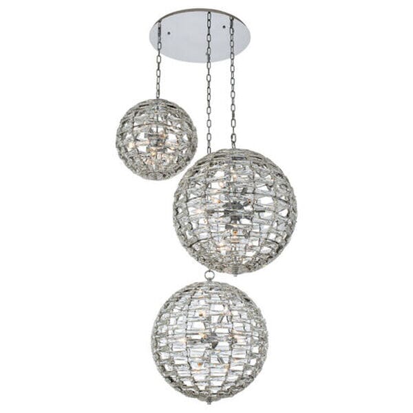 Allegri Alta 36-Light Pendant Light in Polished Chrome