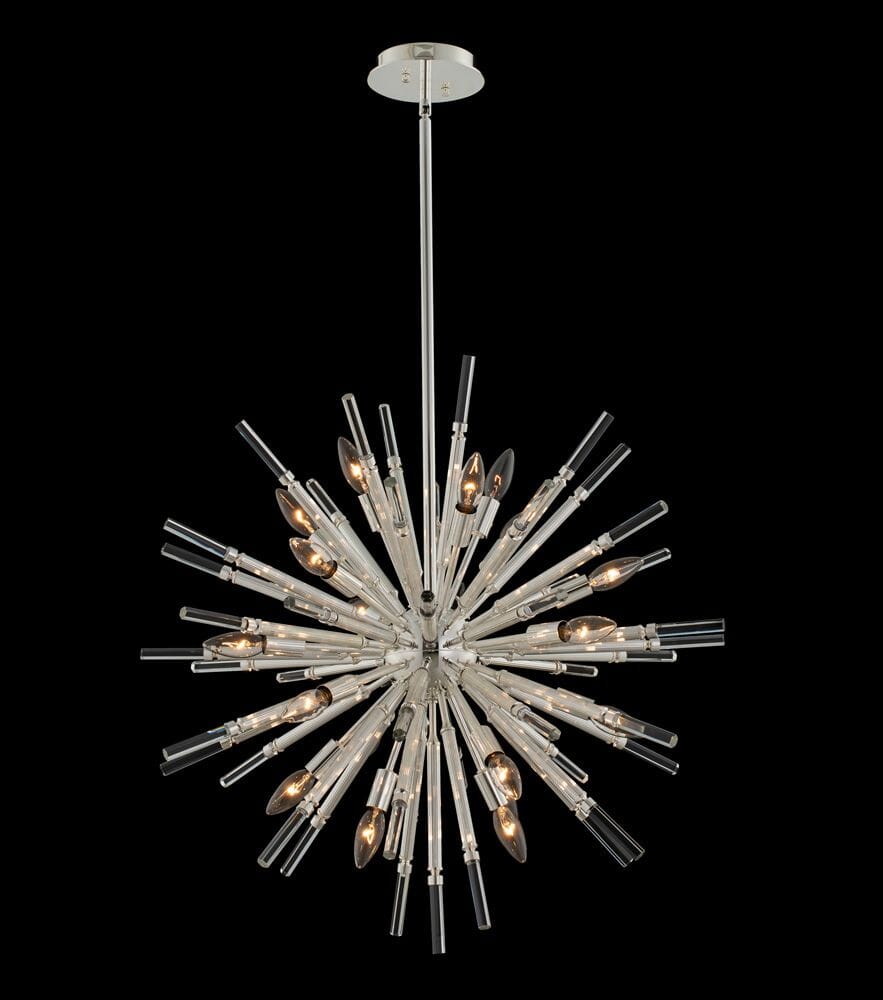 Allegri Sprazzo 19-Light Contemporary Chandelier in Polished Silver