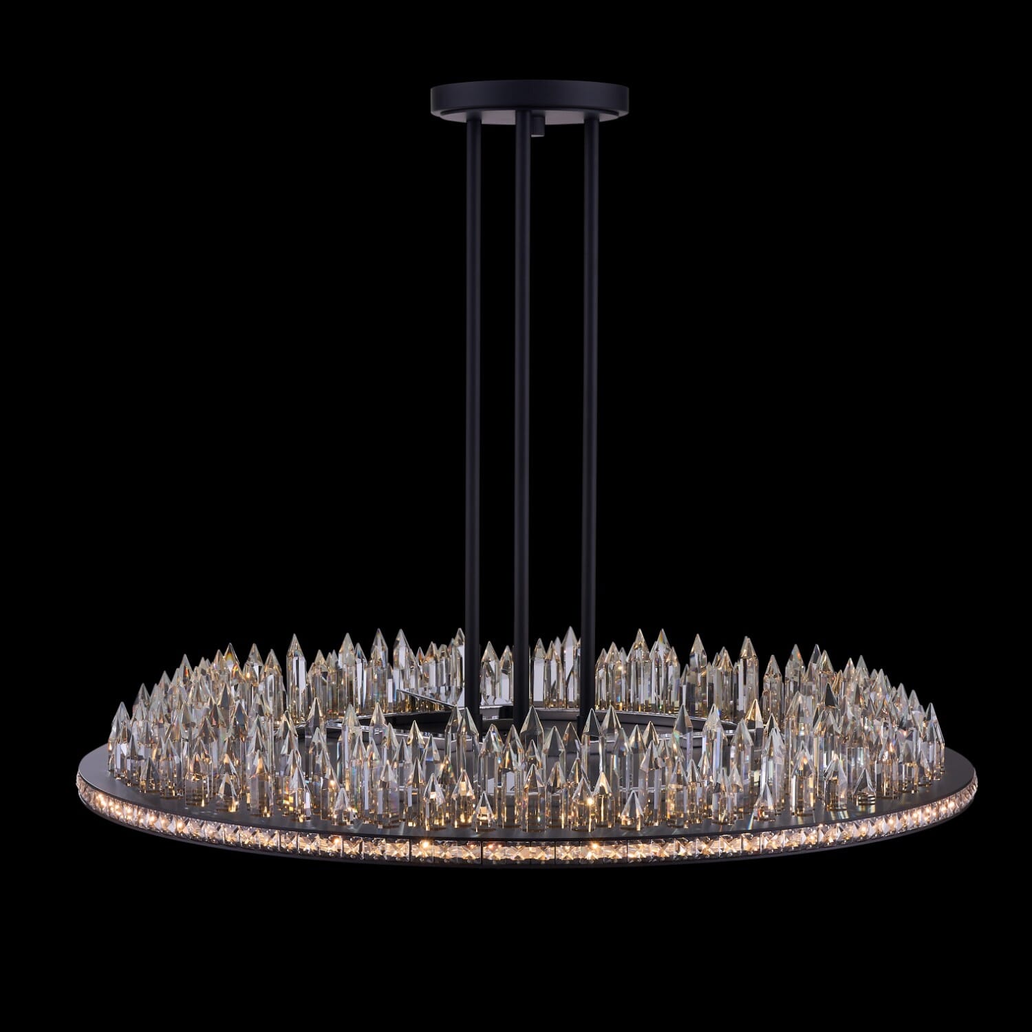 Matte Black LED Pendant from the Orizzonte Collection