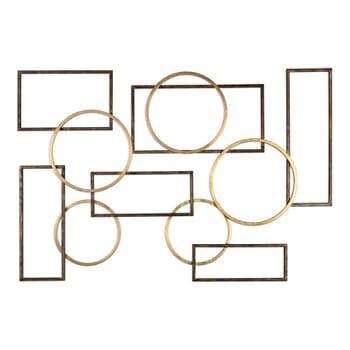 Uttermost Elias 60.25" Wall Art in Brushed Bronze/Gold Leaf
