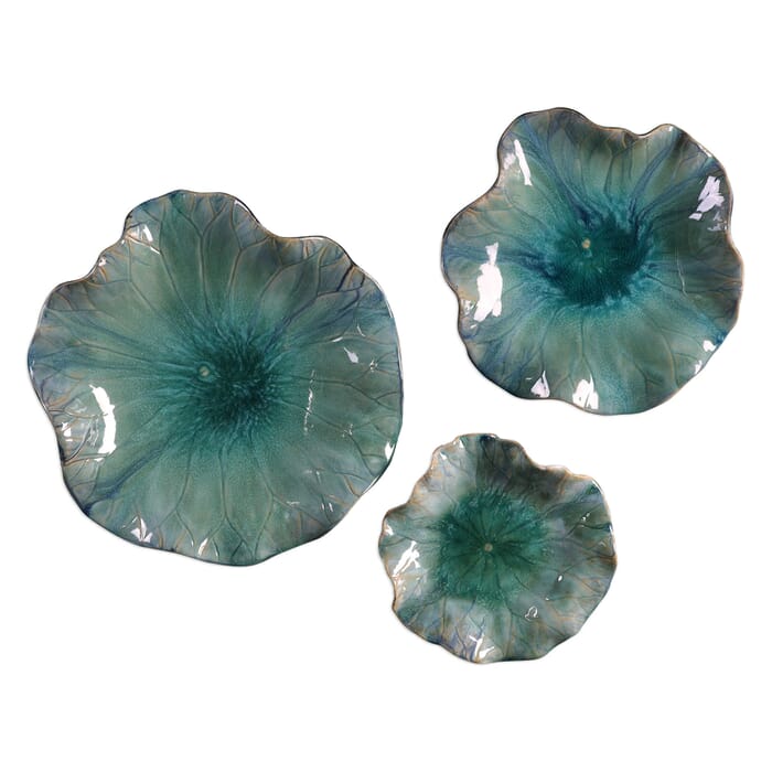 Uttermost Abella Ceramic Flowers, Set Of 3 by Billy Moon Uttermost Abella Ceramic Flowers, Set Of 3 by Billy Moon
