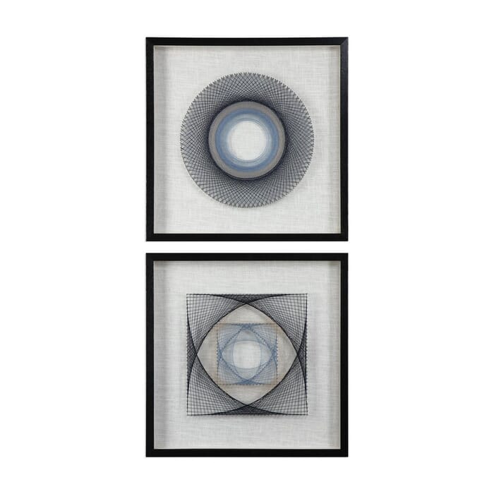 Uttermost String Duet Geometric Wall Art in Natural/Black (Set of 2) Uttermost String Duet Geometric Wall Art in Natural/Black (Set of 2)