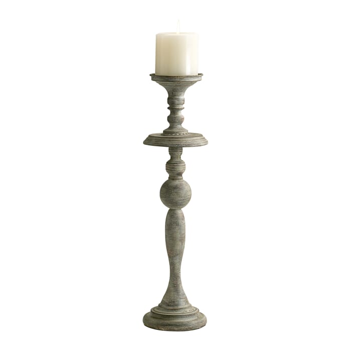 Cyan Design Small Bach Candlestick in Distressed Antiqued White Cyan Design Small Bach Candlestick in Distressed Antiqued White