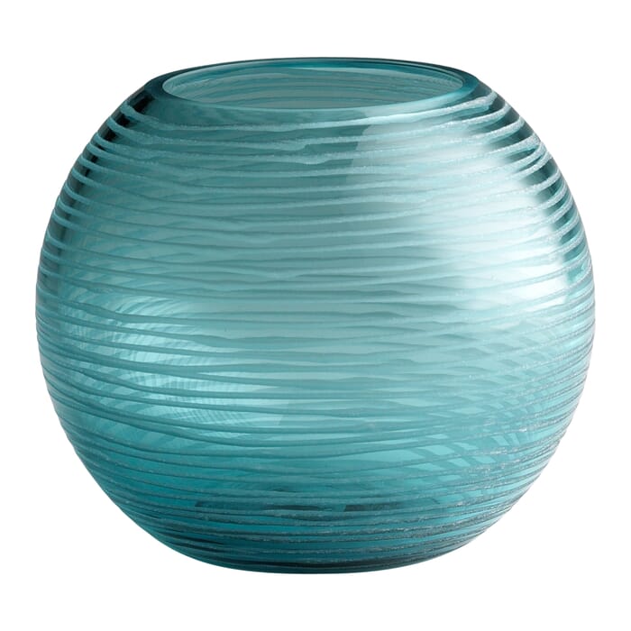 Cyan Design Small Round Libra Vase in Aqua Cyan Design Small Round Libra Vase in Aqua